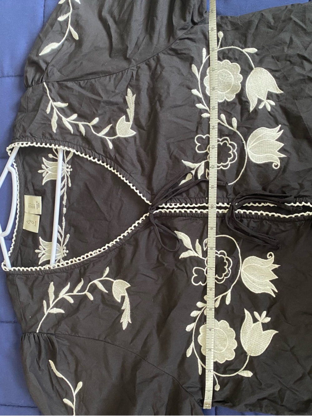 Joie Black Embroidered Tie-Front Bolero Jacket - Picture 5 of 9